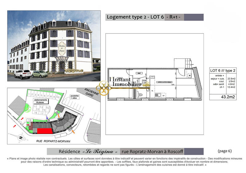 Appartement - 43 m² - 2 pièces