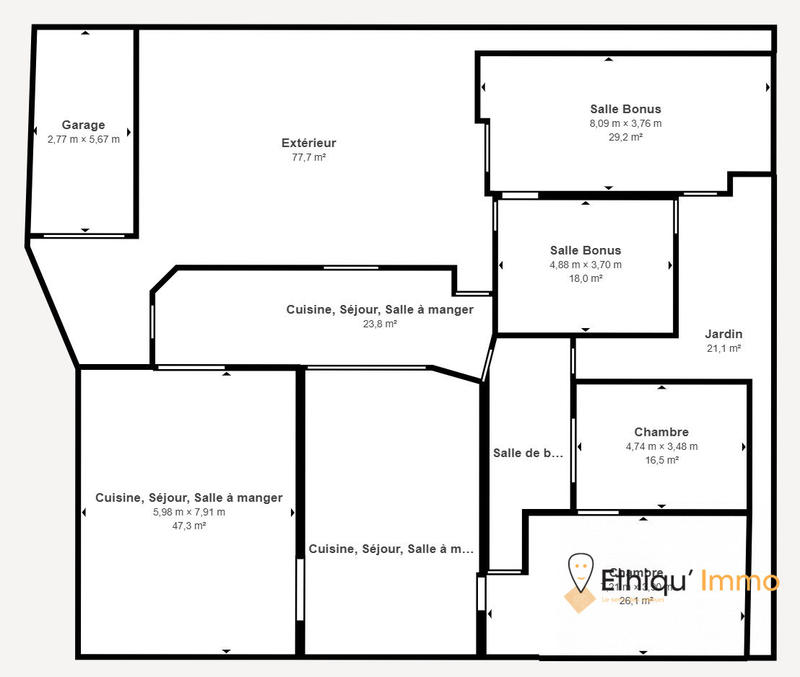 Maison - 160 m² - 6 pièces