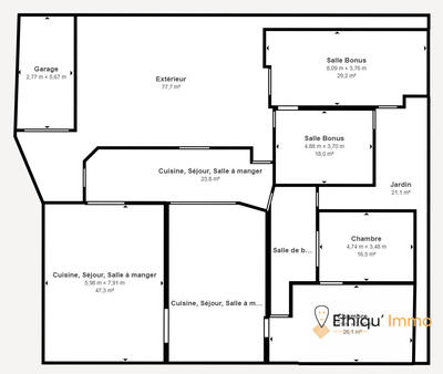Maison - 160 m² - 6 pièces