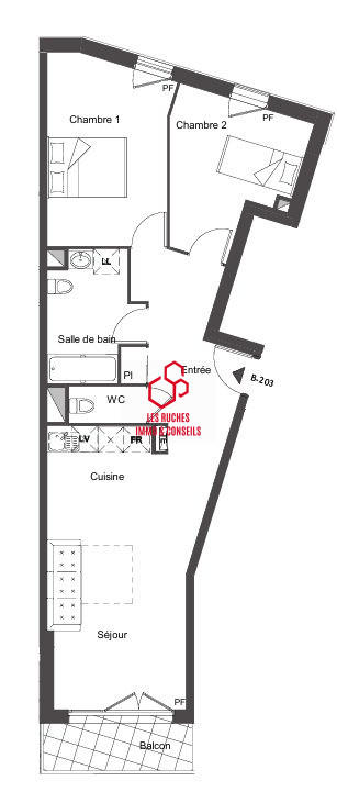 Appartement - 65 m² - 3 pièces