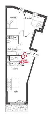 Appartement - 65 m² - 3 pièces