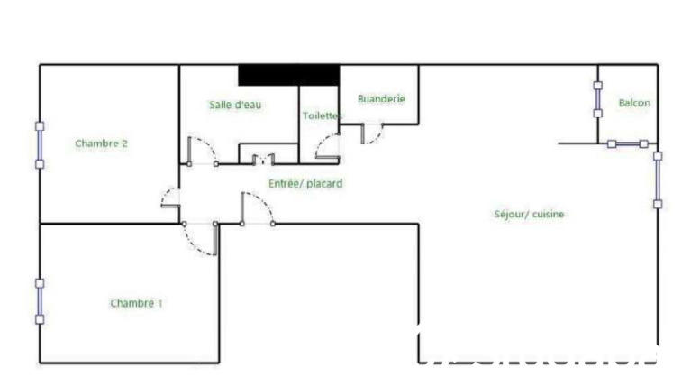 Appartement - 69 m² - 3 pièces