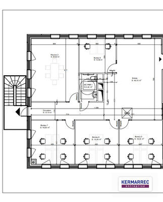 Bureau - 153 m² - 5 pièces