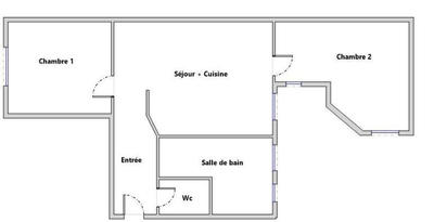 Appartement - 55 m² - 3 pièces