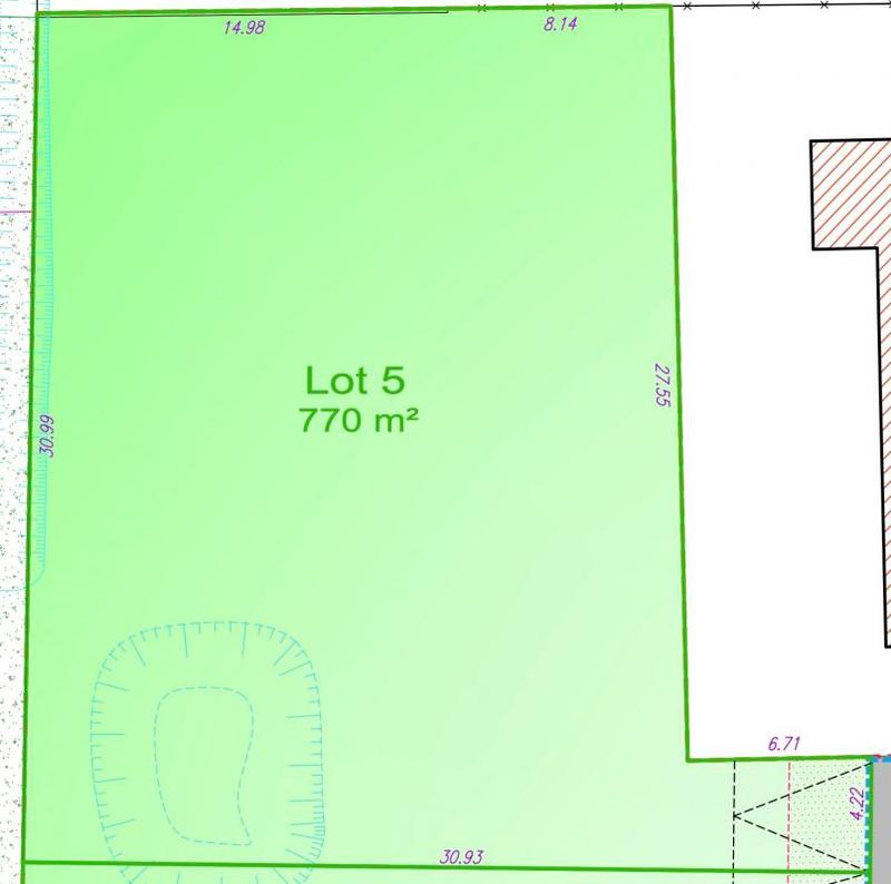Terrain constructible - 770 m²