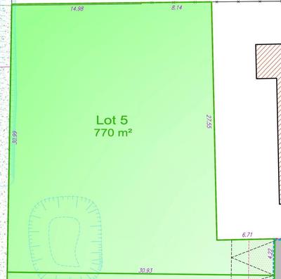 Terrain constructible - 770 m²