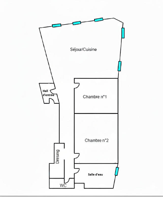 Appartement - 75 m² - 3 pièces