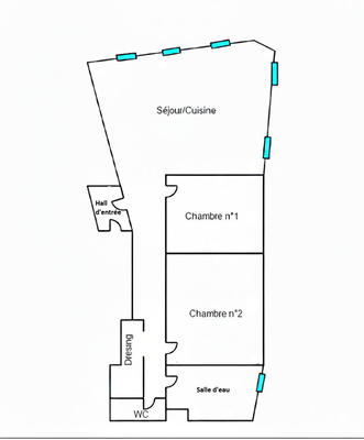 Appartement - 75 m² - 3 pièces