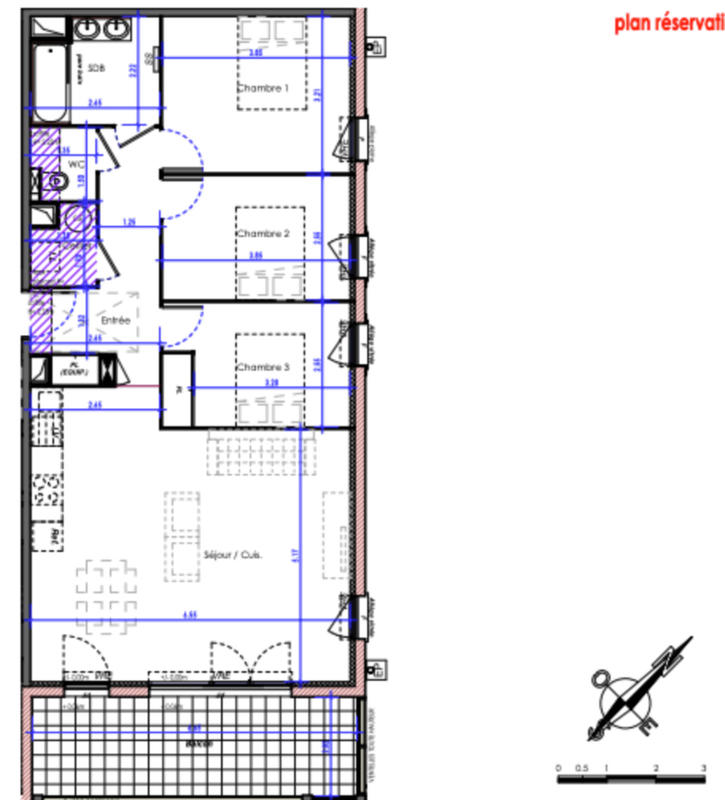 Appartement - 86 m² - 4 pièces