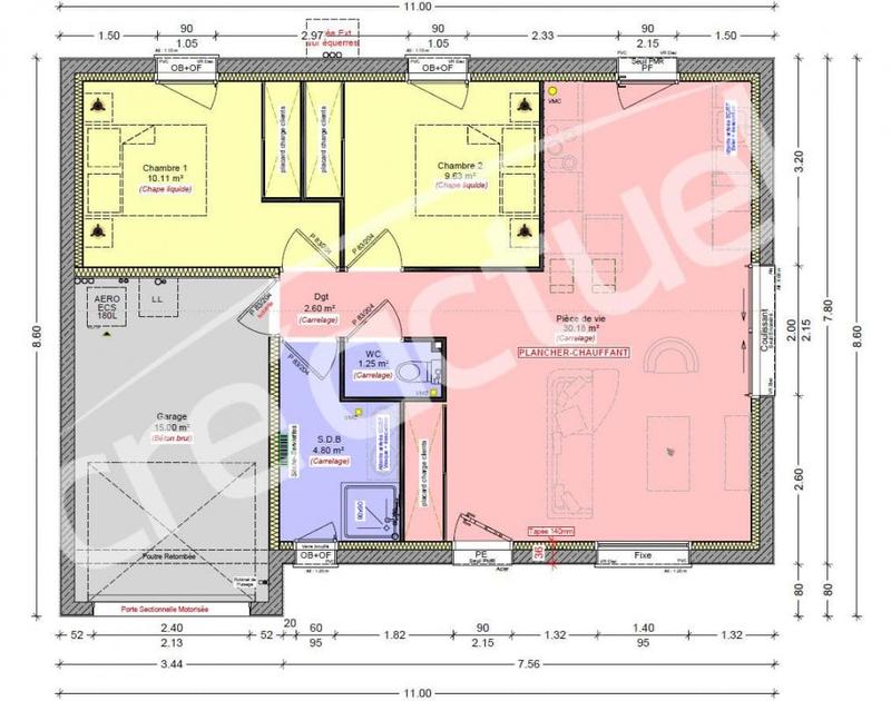 Maison - 59 m² - 3 pièces