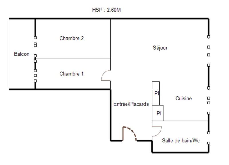 Appartement - 54 m² - 3 pièces