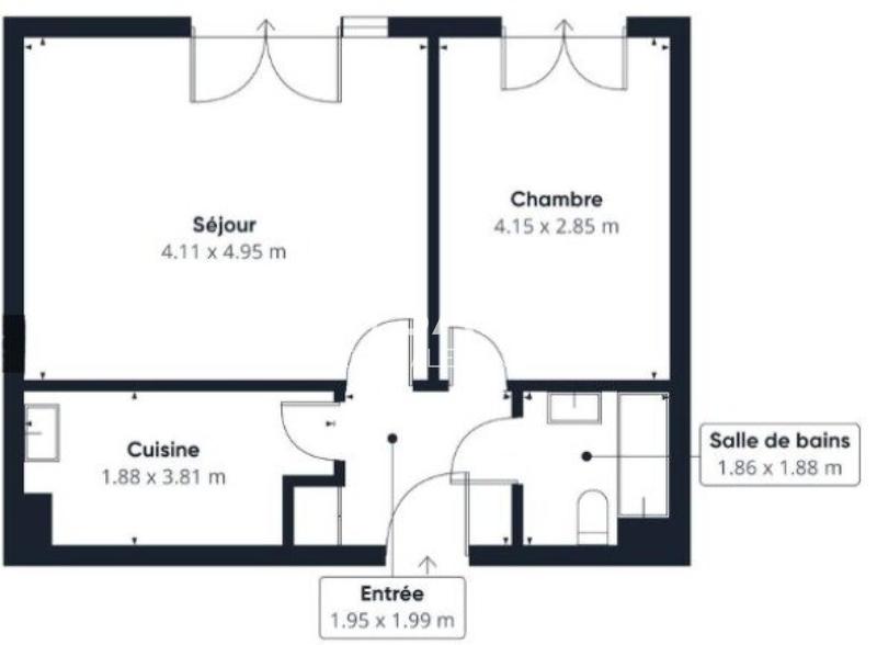 Appartement - 47 m² - 2 pièces