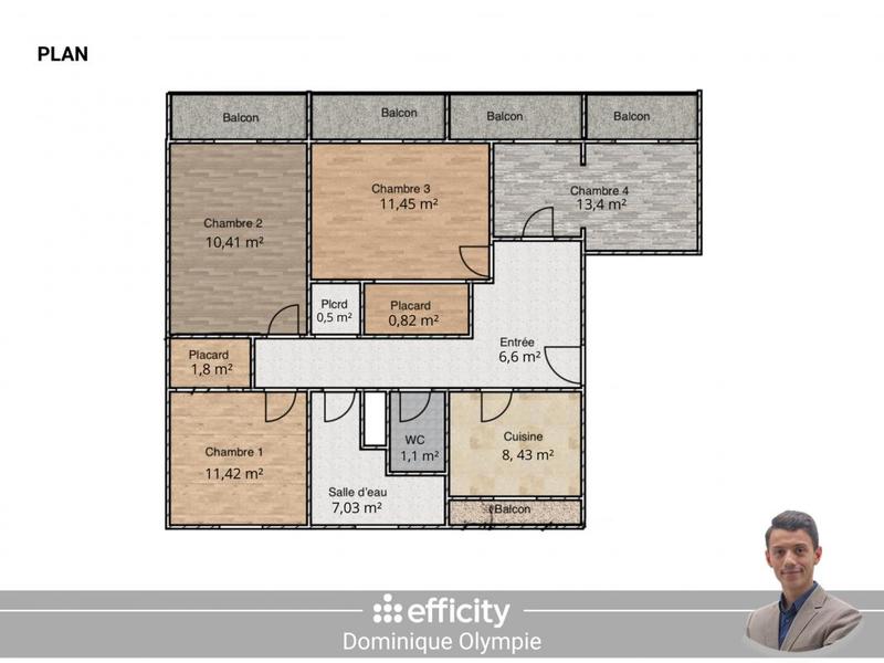 Appartement - 75 m² - 4 pièces