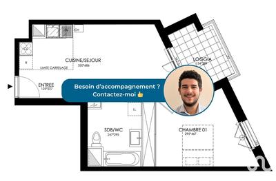 Appartement - 44 m² - 2 pièces