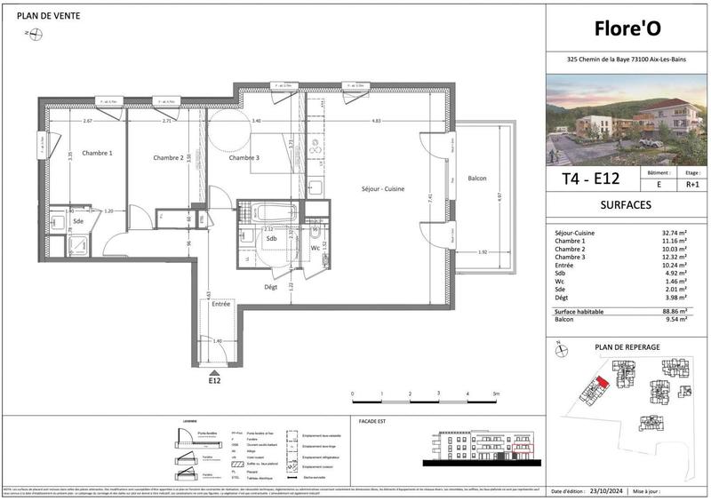 Appartement - 89 m² - 4 pièces