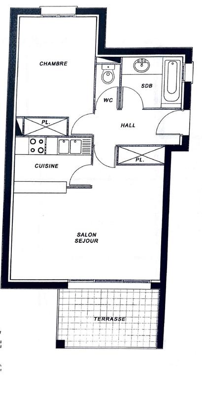 Appartement - 45 m² - 2 pièces