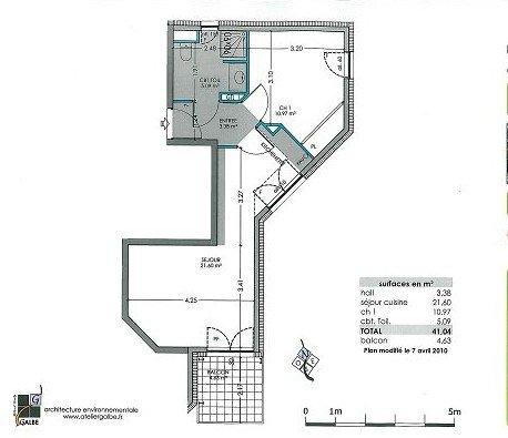 Appartement - 41 m² - 1 pièce