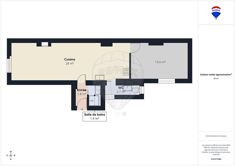 Appartement - 46 m² - 2 pièces