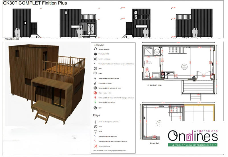 Maison - 30 m² - 2 pièces