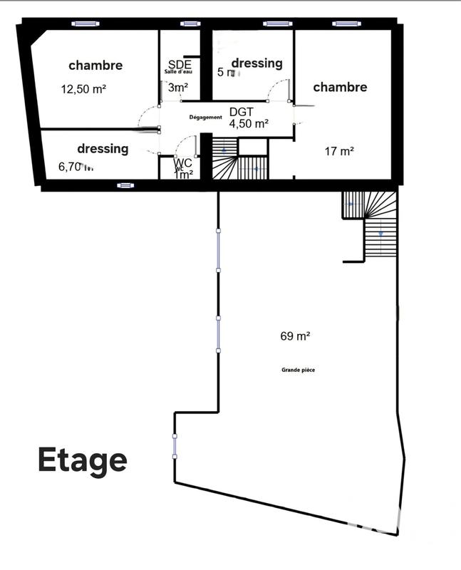 Maison de ville - 240 m² - 12 pièces