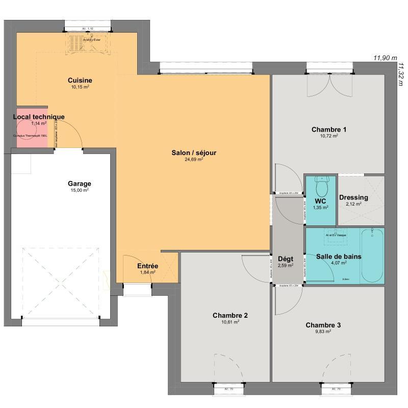 Maison - 79 m² - 5 pièces