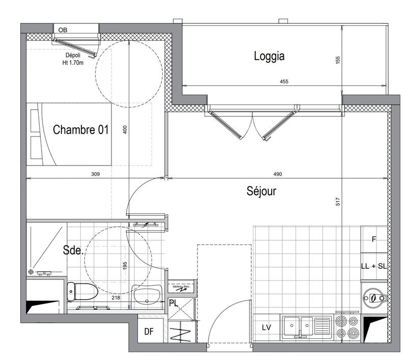 Appartement - 47 m² - 2 pièces
