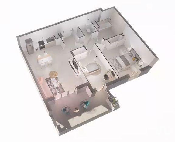 Appartement - 64 m² - 3 pièces