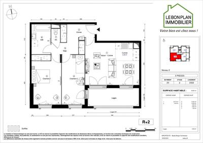 Appartement - 70 m² - 3 pièces
