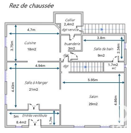 Maison - 170 m² - 6 pièces