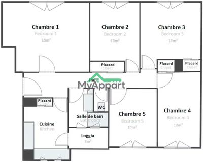 Appartement - 10 m² - 1 pièce