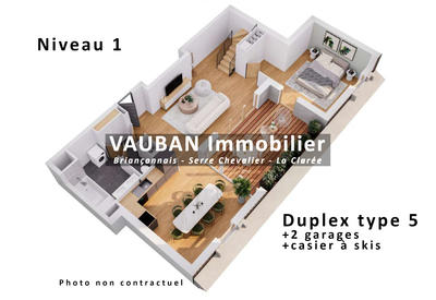 Duplex - 138 m² - 5 pièces