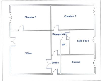 Appartement - 54 m² - 3 pièces