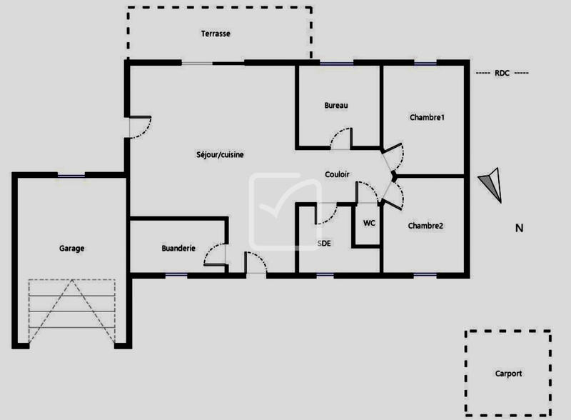 Maison - 89 m² - 5 pièces