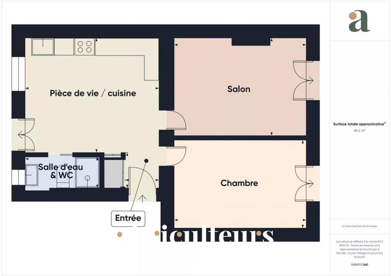 Appartement - 40 m² - 3 pièces