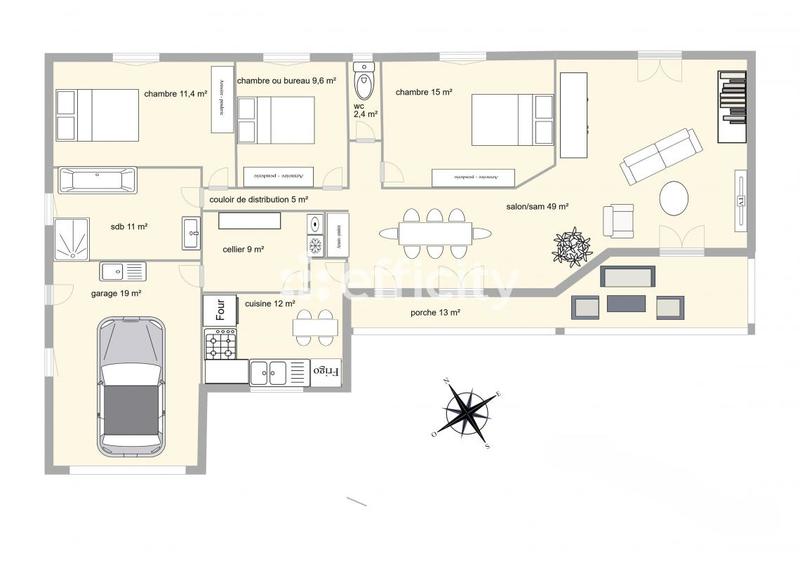 Maison - 124 m² - 4 pièces