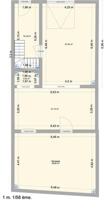 Appartement - 51 m² - 2 pièces