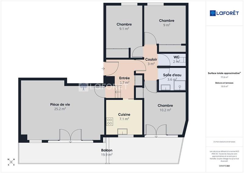 Appartement - 76 m² - 4 pièces