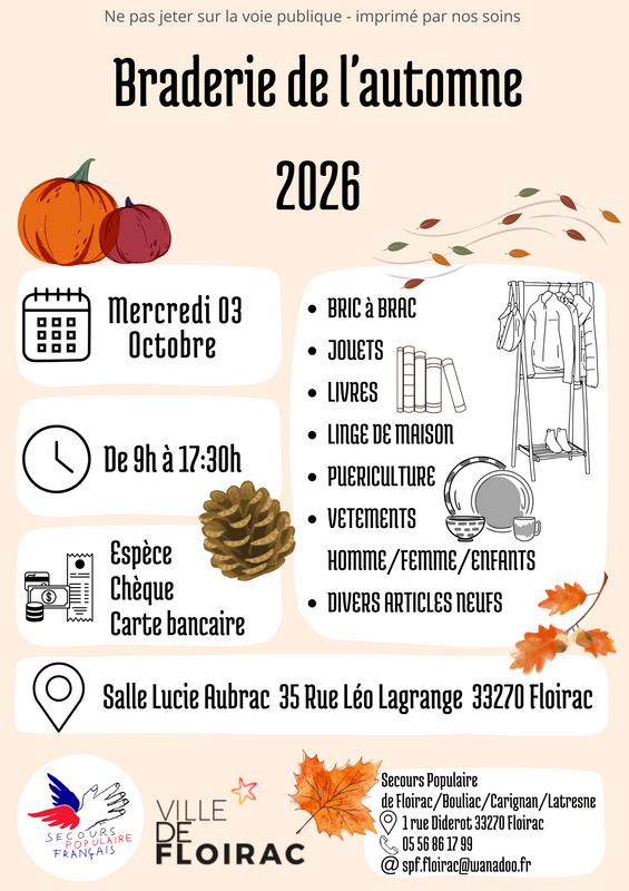 Braderie de l'automne