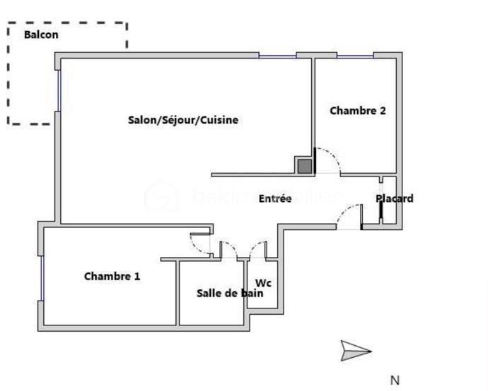 Appartement - 62 m² - 3 pièces