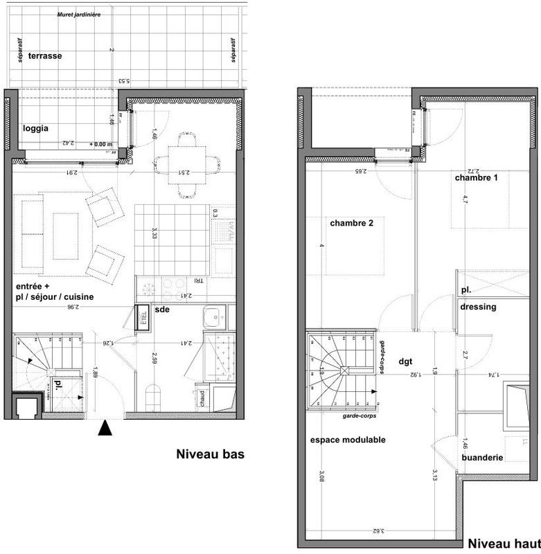 Appartement - 77 m² - 3 pièces