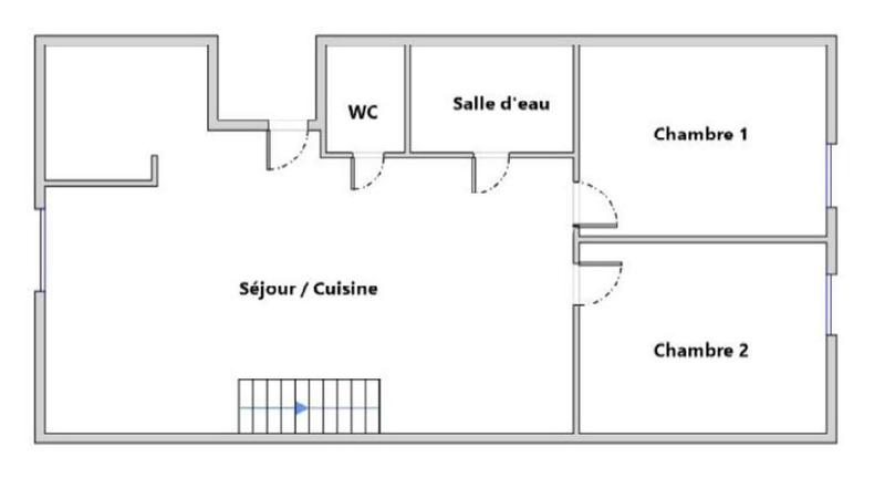 Appartement ancien - 59 m² - 3 pièces