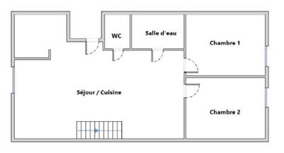 Appartement ancien - 59 m² - 3 pièces