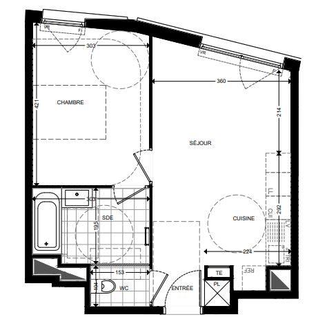 Appartement - 42 m² - 2 pièces