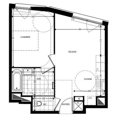 Appartement - 42 m² - 2 pièces