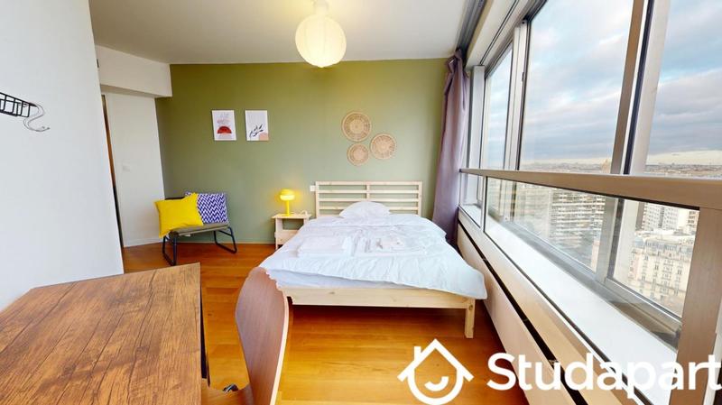 Chambre - 13 m² - 1 pièce