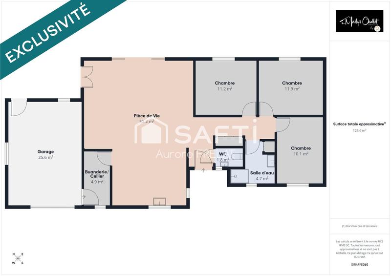 Maison - 95 m² - 4 pièces