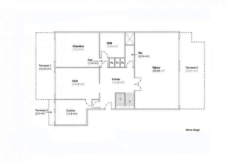 Appartement - 187 m² - 7 pièces