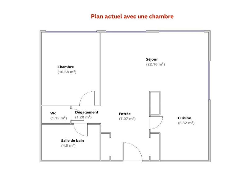 Appartement - 53 m² - 3 pièces