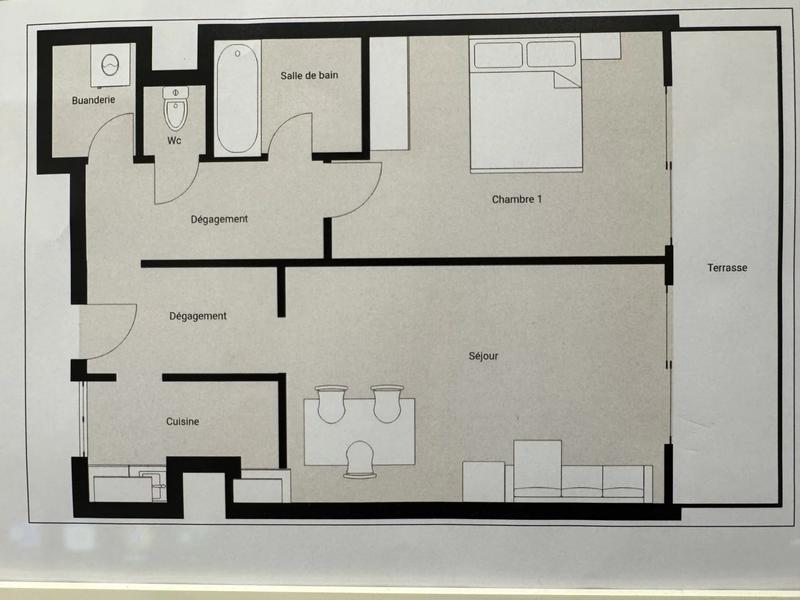 Appartement - 61 m² - 2 pièces