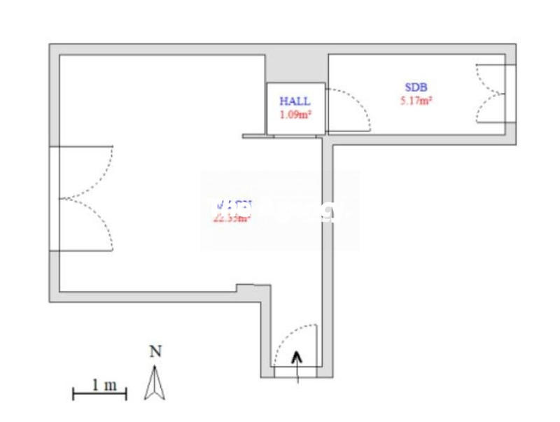 Appartement - 29 m² - 1 pièce